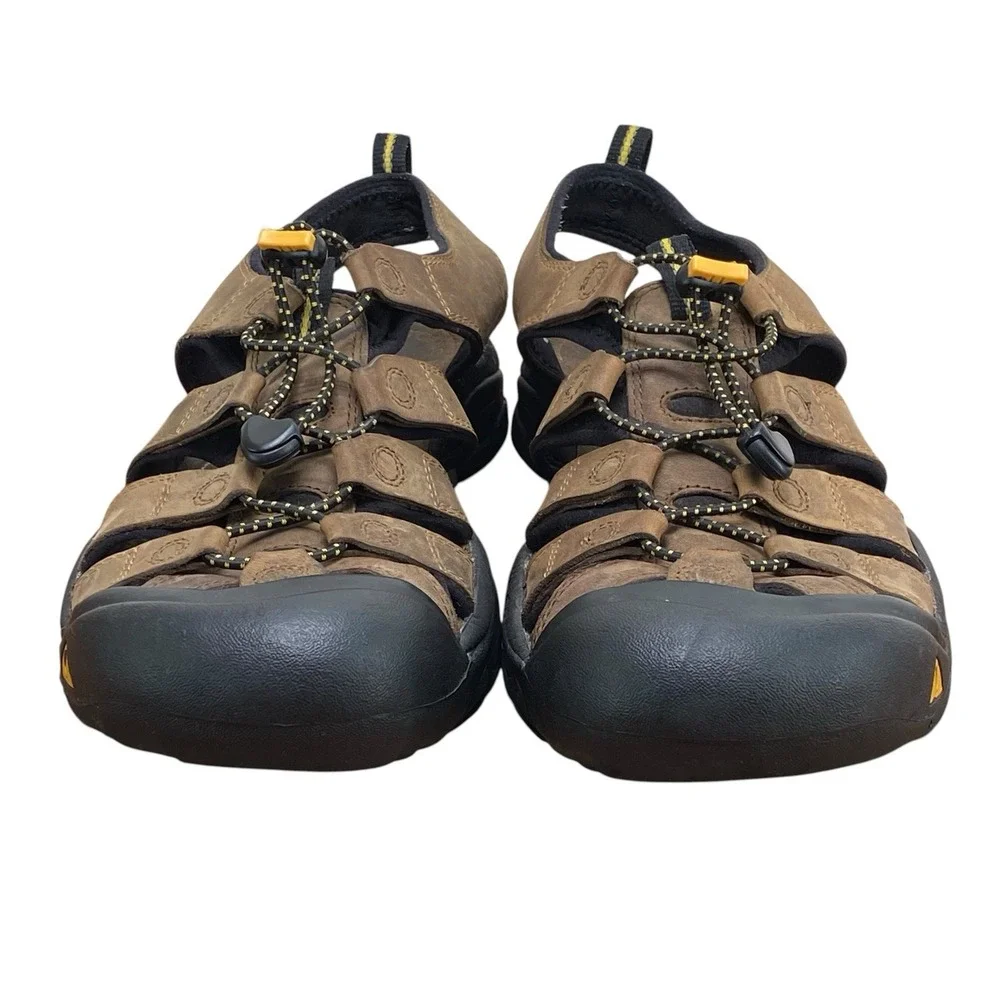 Keen Sandals Leather Waterproof Hiking Bison Brown 1001870  Men's 10.5 Newport